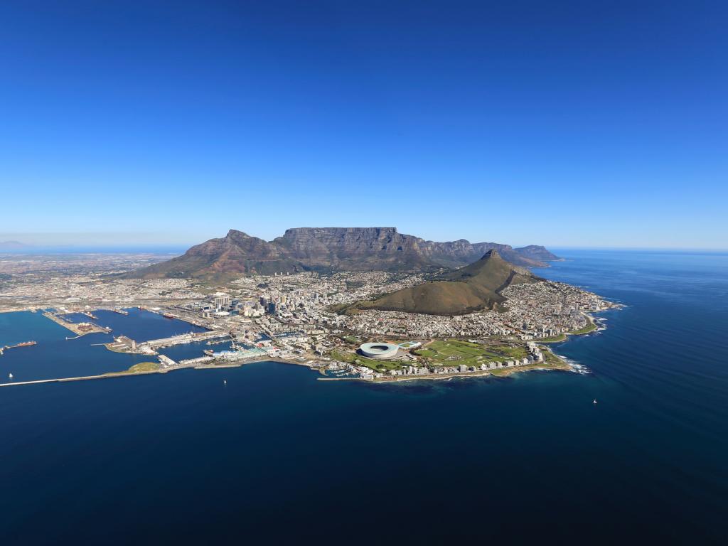 View of Cape Town from the air